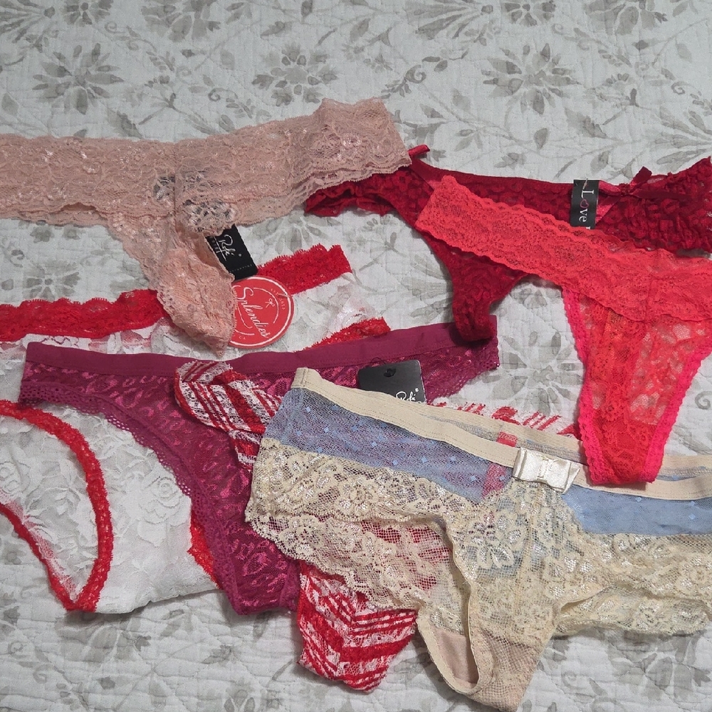 Lace Panty Collection - Red, Pink, Cream